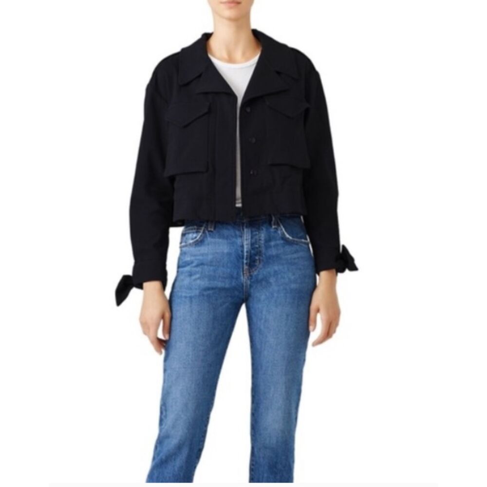 Milly Black Cropped Utility Jacket